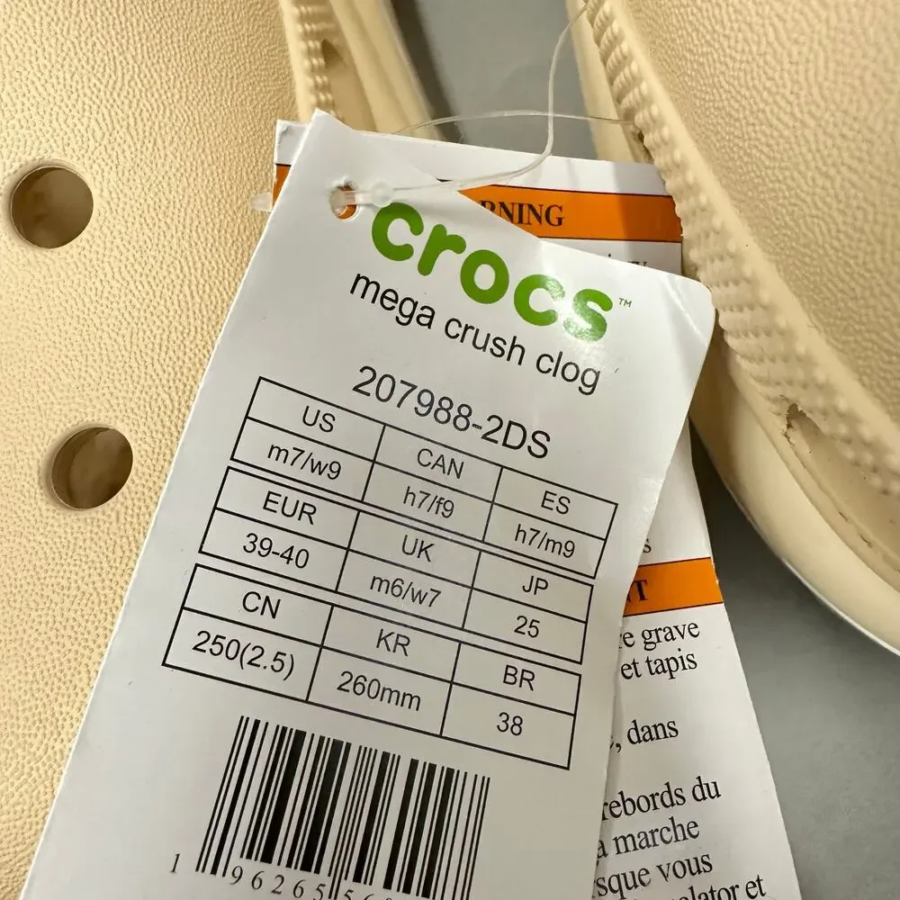 Crocs Mega Crush‎ Clog in Shiitake Women's Size 9 NWT New